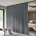 Room Divider Curtains with Flexible Ceiling Curtain Tracks Set,100% ...