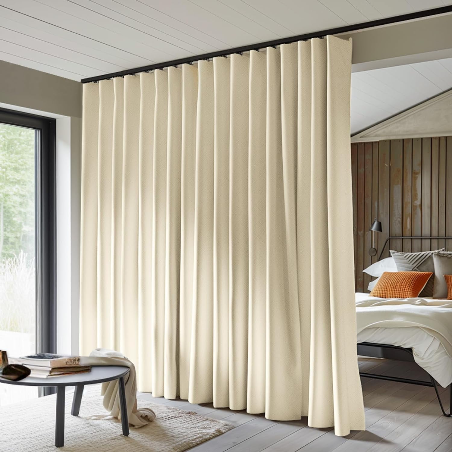 Room Divider Curtains Total Blackout Privacy Curtain Panel Room Thermal ...