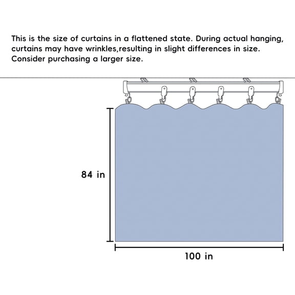 Room Divider Curtains Total Blackout Privacy Curtain Panel Room Thermal Insulated Noise Reduction Curtains for Bedroom Window Living Room Ceiling Track Curtain W 8.3 ft × H 7 ft Dark-Grey