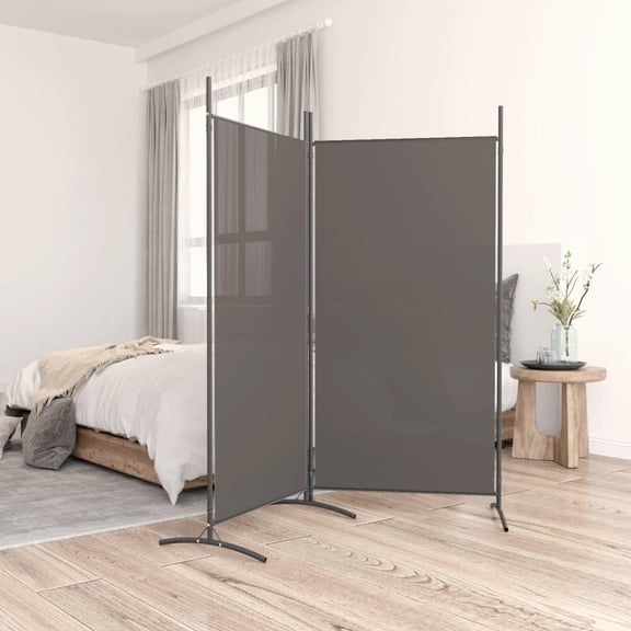 Room Divider Fabric, Anthracite Privacy Screen, Panel Dividers, Folding Partitions, Freestanding Wall, and Bedroom Separation - 68.9"x70.9"