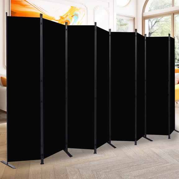 Room Divider Folding Privacy Sceens 8 Panel Partition Room Dividers 88'' Room Divider Wall Screen, Upgrade (Wider Feet) Portable Temporary Wall for Room Separation Wall Divider for Home Office Dorm