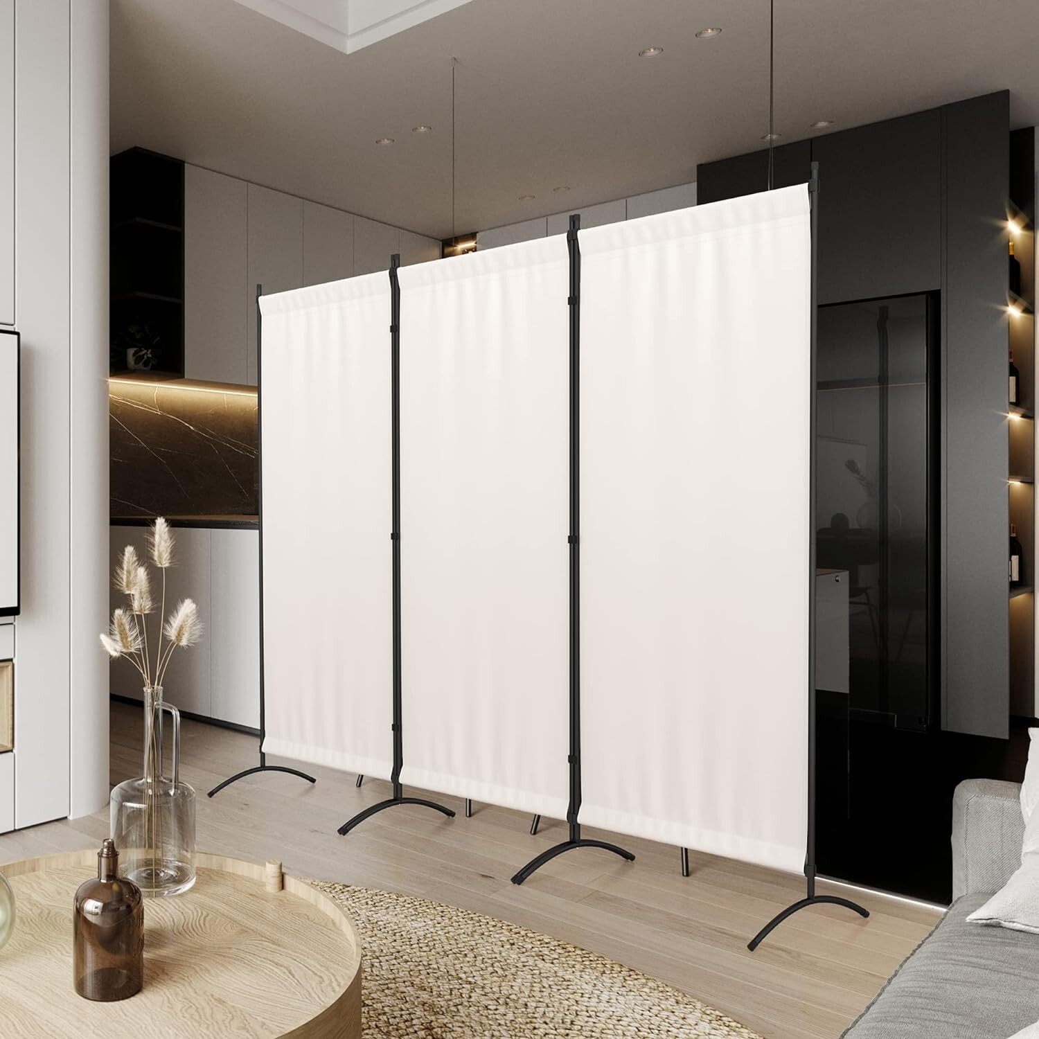 Room Divider Folding Privacy Screens 3 Panel Portable Separating 99.33 ...