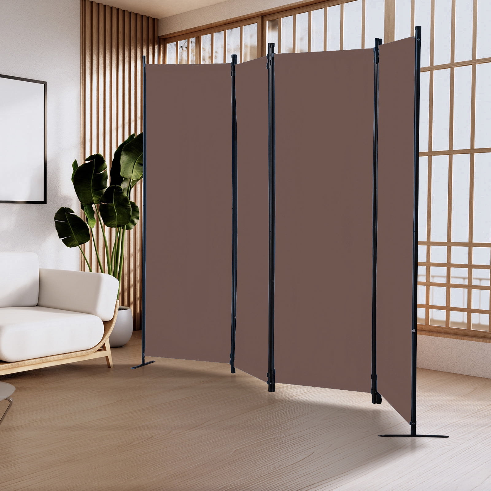 Room Divider Folding Privacy Screens 4 Panel Partitions 88" Dividers