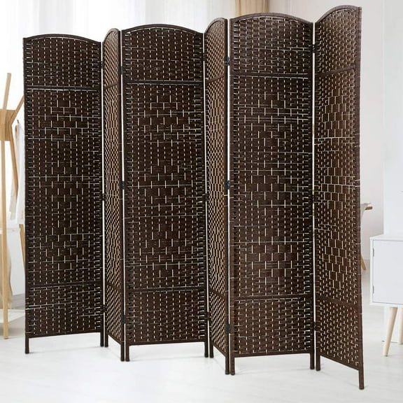 Room Divider Folding Privacy Wooden Screen 4 Panel Partition Wall 6 Ft Tall Room Divider for Living Room Bedroom Study Portable Room Seperating Divider Home Furniture Privacy Foldi