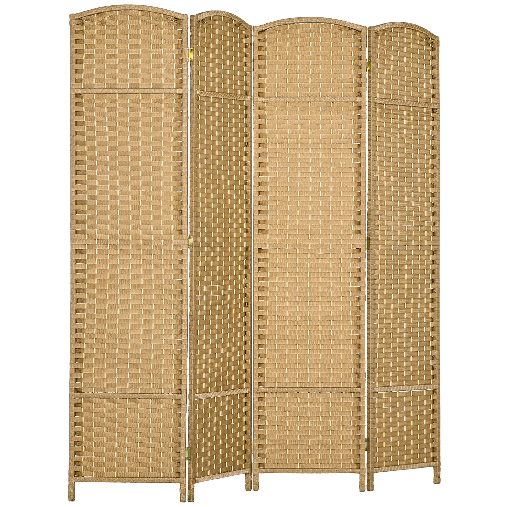 Inlay Panel Sign Room Divider, HOMCOM Room Divider, 4 Panel Folding Privacy Screen, 5.6 ...
