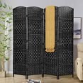 Room Divider Panel Folding Privacy Screens 6 Panel Decorative Wooden
