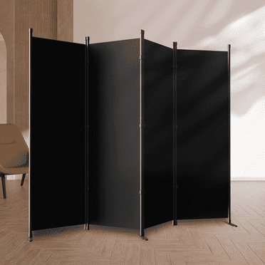 Room Divider Portable Room Dividers and Folding Privacy Screens, 88'' W Fabric Divider for Room Separation, 4 Panel Partition Room Dividers Freestanding Wall Divider Screen for Dorm Studio Office.