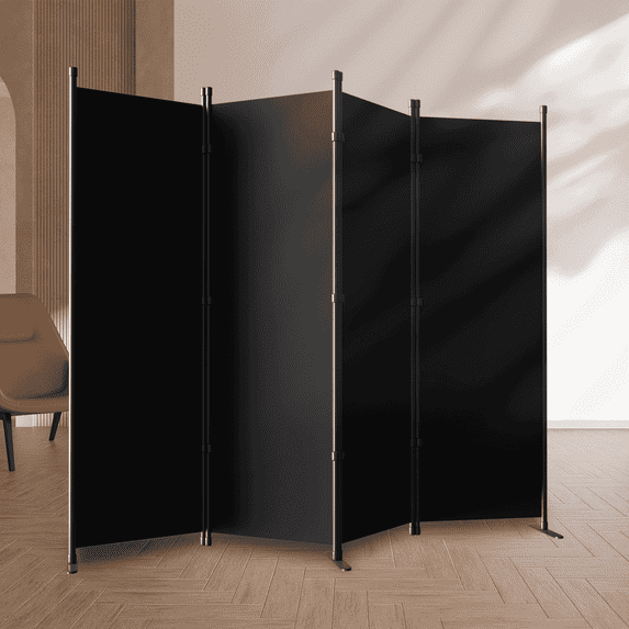 Room Divider Portable Room Dividers and Folding Privacy Screens, 88'' W Fabric Divider for Room Separation, 4 Panel Partition Room Dividers Freestanding Wall Divider Screen for Dorm Studio Office.