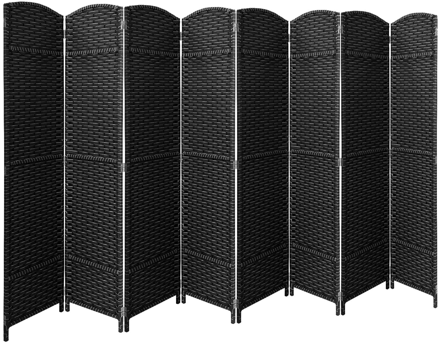 Room Divider Privacy Screen, 6 ft. Tall Extra Wide Foldable Panel Partition Wall Divider, Double Hinged Room and Folding Privacy Screens Gray/White