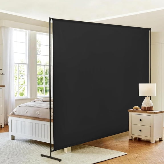 Room Divider Single Panel, 71''W x 71''H Height Adjustable Large Room Divider Panel for Office, Fabric Portable Privacy Screen