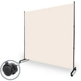 thumbnail image 1 of Room Divider Single Panel Privacy Screen, Wide Rolling Wall Divider with Lockable Wheels, Portable Room Partition Screen, Freestanding Room Divider Screen for Home Office, Beige, 1 of 7