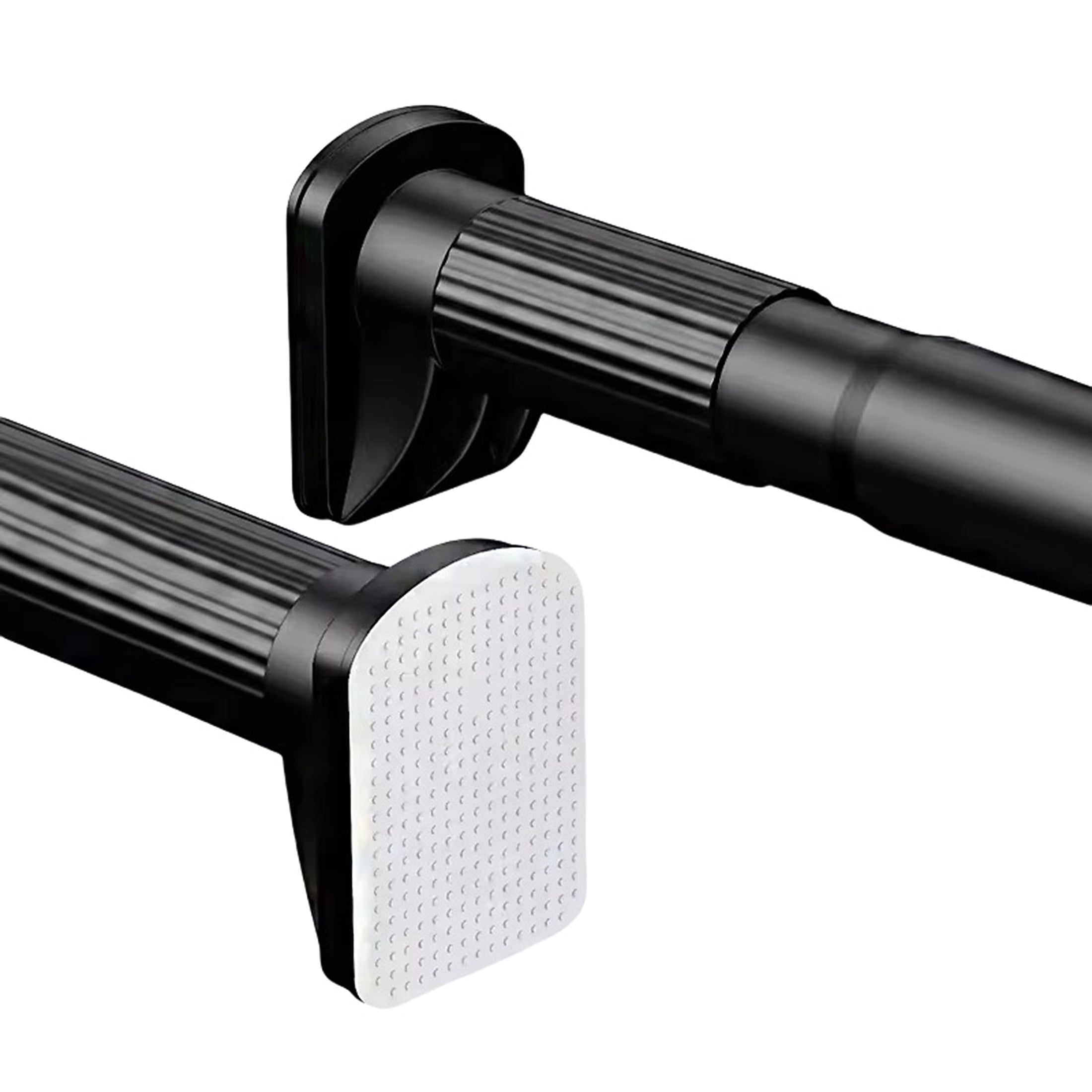 Mxdfafa Matte Black Heavy Duty Tension Curtain Rod, 28-43in No Drill Rustproof Carbon Steel Adjustable Rod for Bathroom, Closet, Balcony & Room Divider