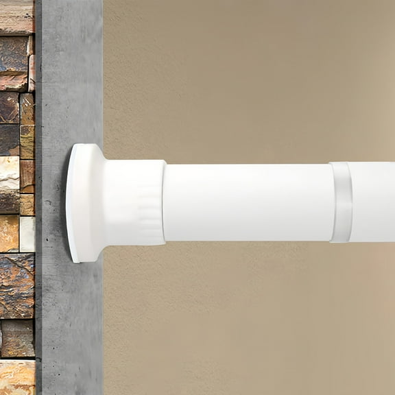 Room Divider Spring Tension Curtain Rod 43 to 102 inches,Adjustable Shower Curtain Rods,No Drilling,Closet Telescopic Rods,Expandable Balcony Tension Pole,White