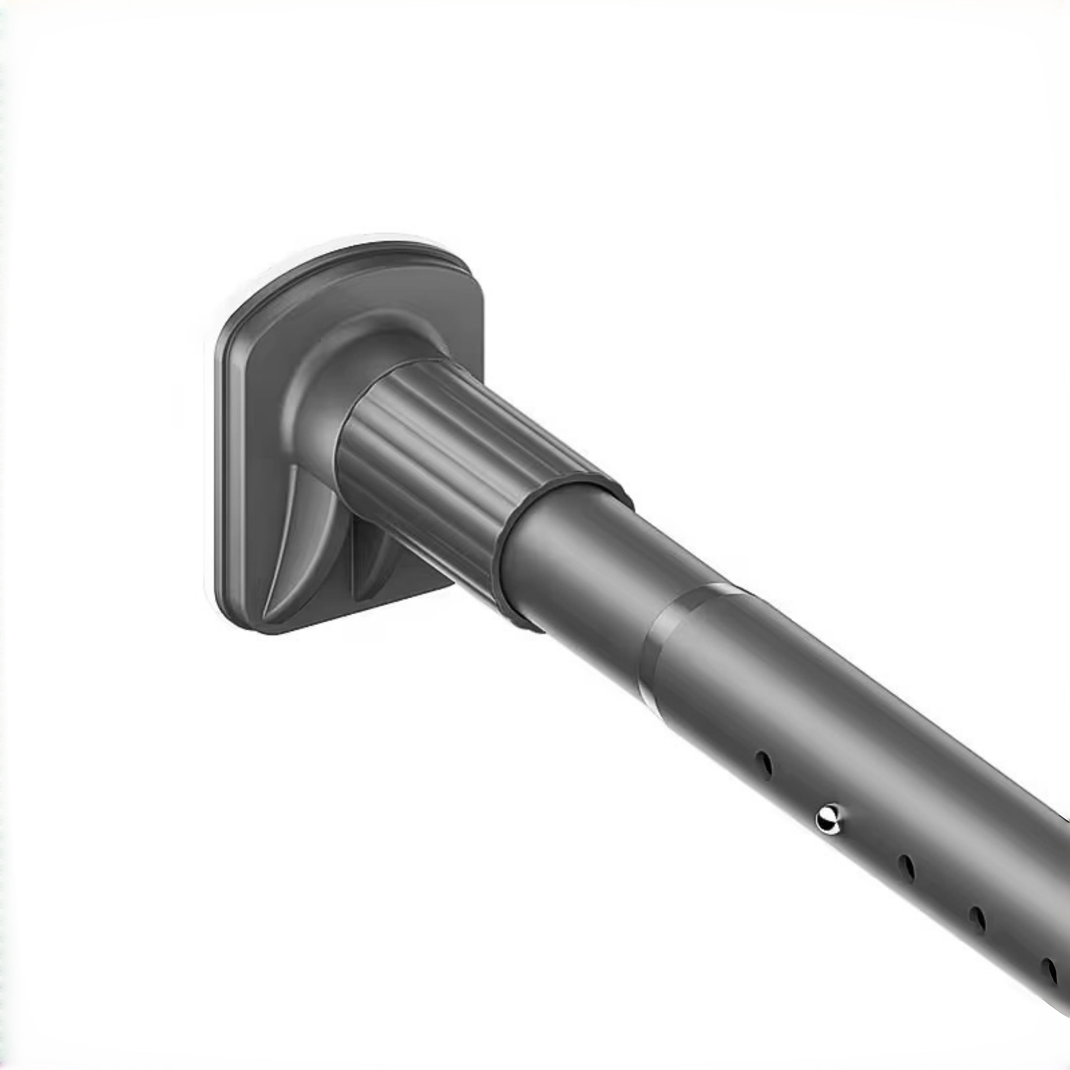 Mxdfafa Gray Heavy Duty Tension Curtain Rod, 43-83in No Drill Rustproof Carbon Steel Adjustable Rod for Bathroom, Closet, Balcony & Room Divider