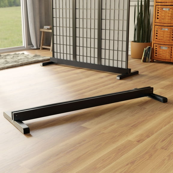 Room Divider Stand Black 3 Panel