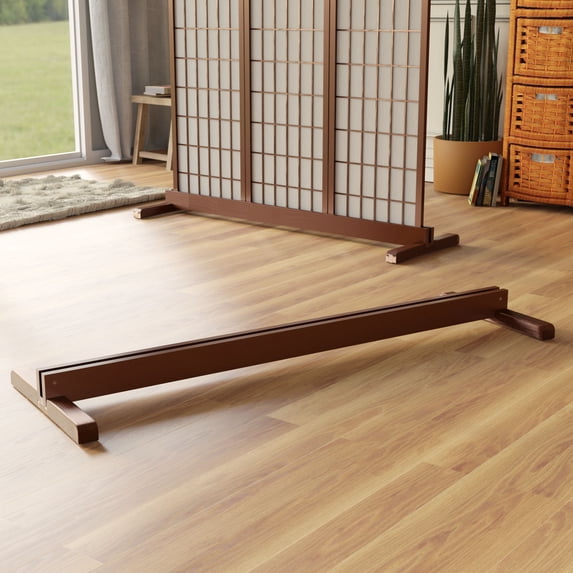 Room Divider Stand Walnut 3 Panel