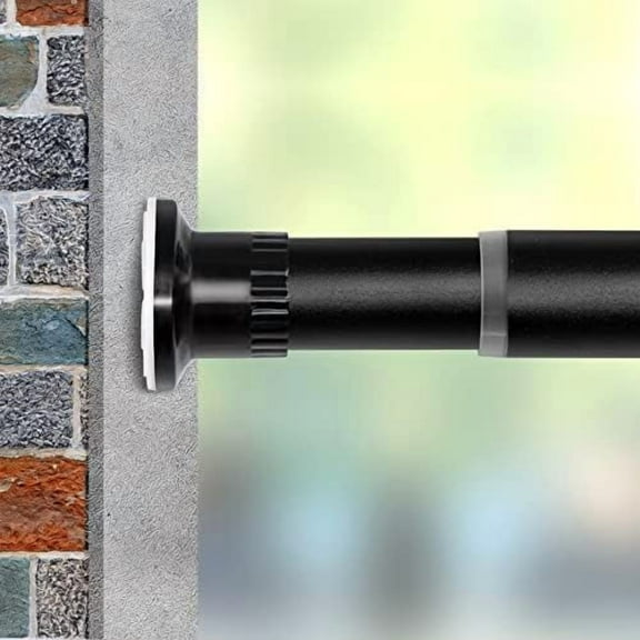 Room Divider Tension Curtain Rod, Shower / Windows Curtain Rods, 43-83 Inch,No Drilling,Adjustable Bathroom Stall Tension Pole-Black