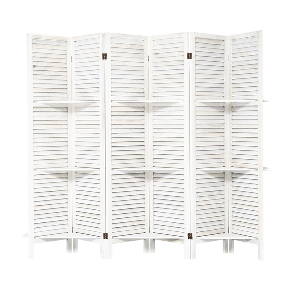 Room Divider With Shelves, 6 Panel Room Dividers, Freestanding Folding
