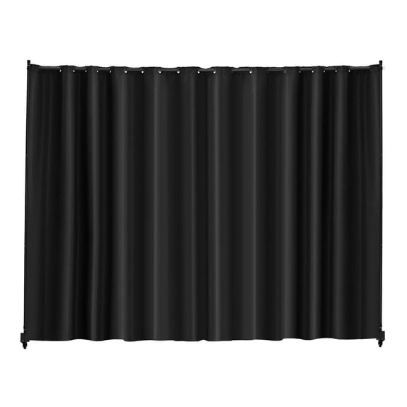 Room Divider with Wheels, Portable Privacy Screen Panel, Freestanding Folding Partition for Office, Bedroom, Black - 121.5x96.7 inches