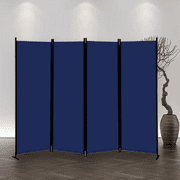 Room Dividers Folding Privacy Screen 4 Panel Partition Temporary Wall Divider Freestanding Separator for Office, Hospital, School