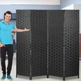 Room Dividers and Folding Privacy Screens 4 Panel 6 ft Foldable