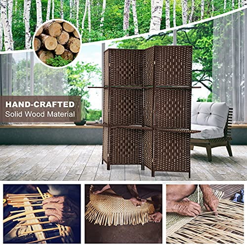 Room Dividers and Folding Privacy Screens 4 Panel 67 Inch Tall Portable