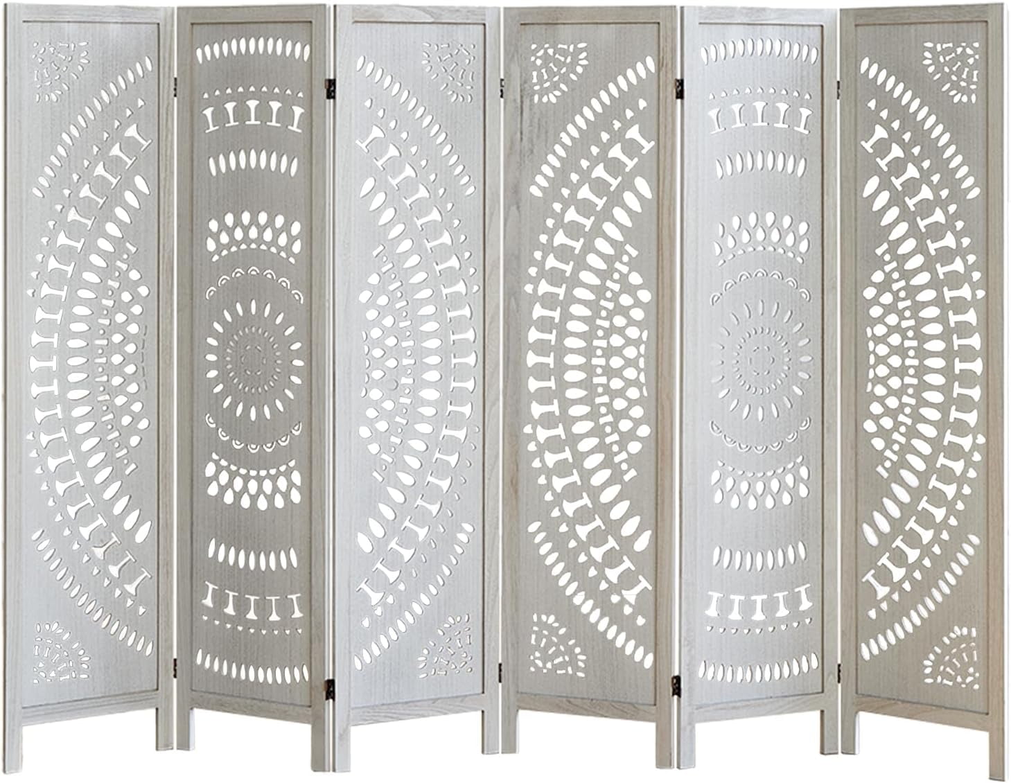 Room Dividers and Folding Privacy Screens, Boho 6 Panel Room Divider ...