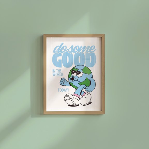 Room Do Some Good Planet Earth Classroom Wall Art Print, Artistic Science Inspired Theme For Office And Study Room Decor