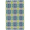 thumbnail image 1 of Feizy Liana 2' x 3' Outdoor Eco PET Fabric Area Rug in Teal Blue/Chartreuse, 1 of 2