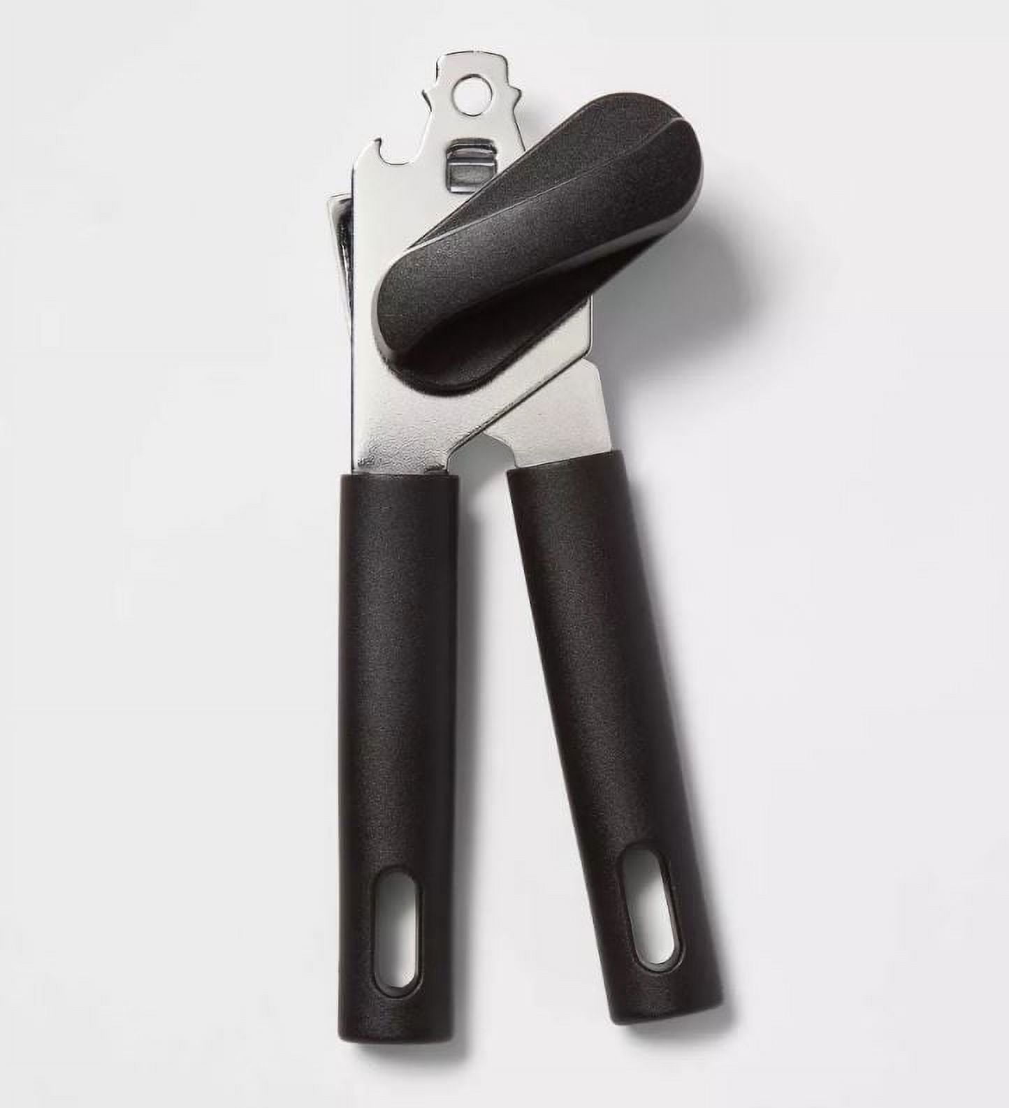Black Stainless Steel Manual Can Opener, Dishwasher-Safe