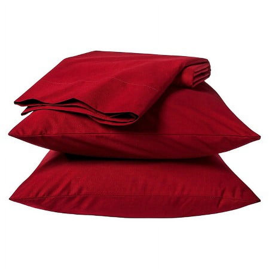 Room Essentials Easy Care Sheet Set Red QUEEN