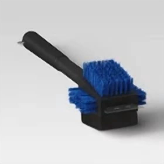 Room Essentials™ Grill Brush - Blue Nylon Bristles, Long Handle W/Scraper