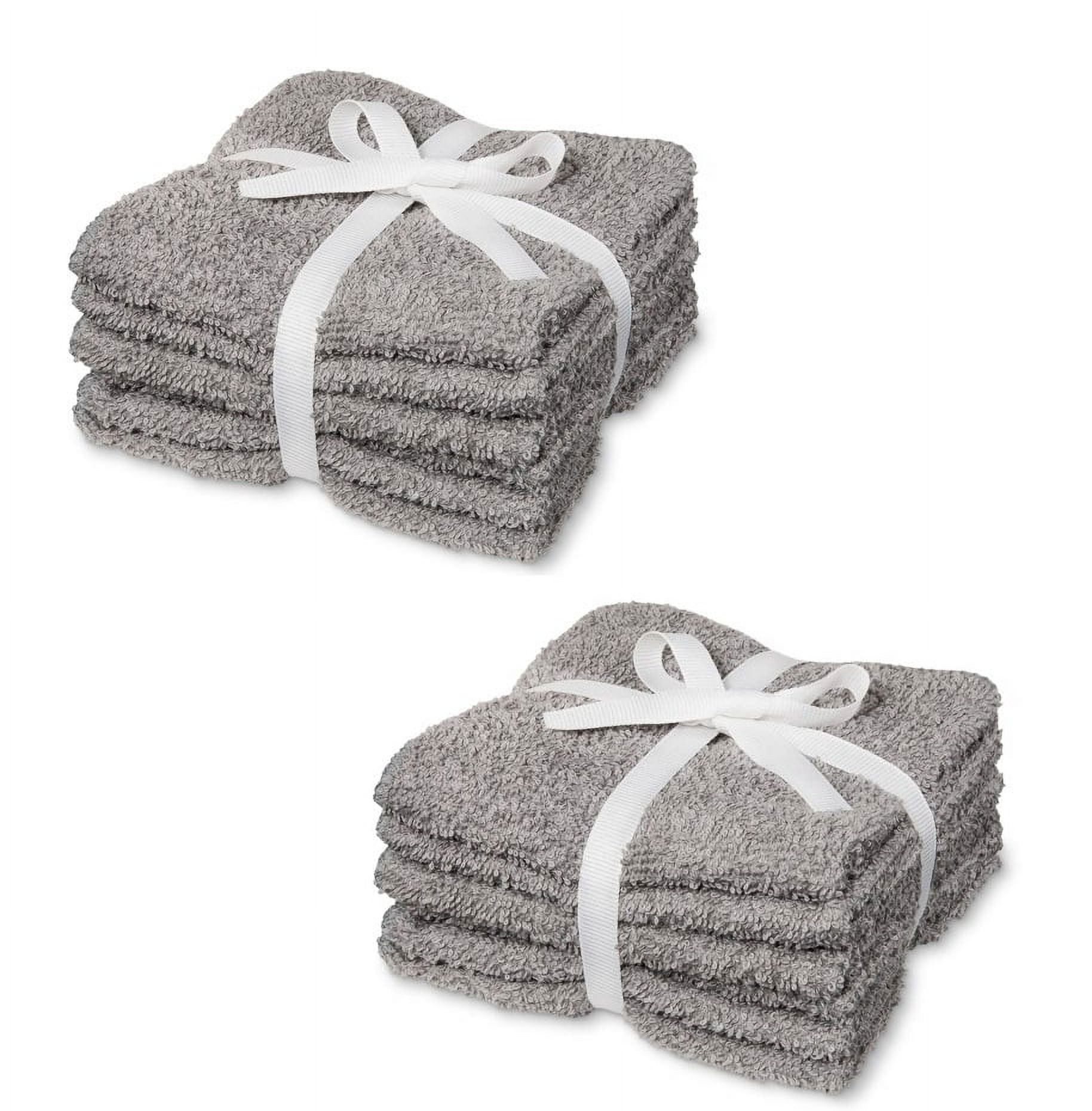 10 uds. Juego de toallas Classic – Premium , color: negro y gris  plata , 2 toallas cara 30x30, 2 toallas de invitados 30x50, 4 toallas de  50x100, 2 toallas de baÃ±o 70x140 cm