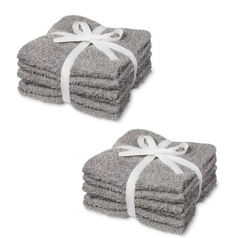 Room Essentials Standard Grey Washcloths 12 X 12, 12 Count