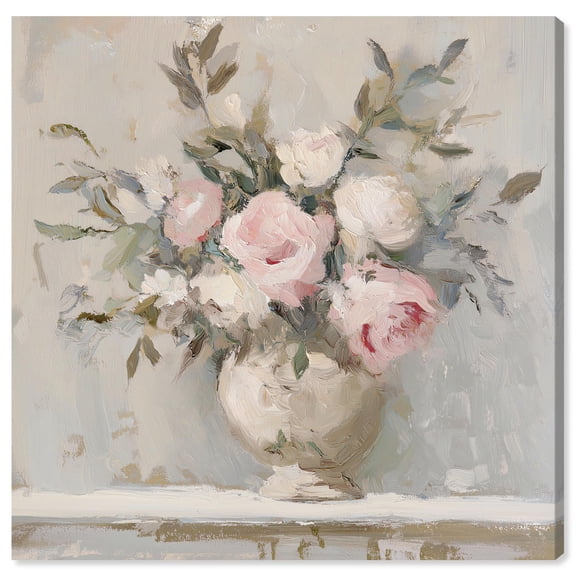 Room Flowers I Canvas Print Botanical Wall Art by Art Remedy, Gallery Wrapped, 40 x 40