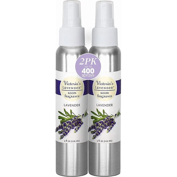 Room Fragrance Spray - Air Freshener & Odor Eliminator - Lavender Spray - Luxury Essential Oil Scent for Home & Bathroom - Aromatherapy Relaxation & Stress Relief- 2 Pack, 4 oz