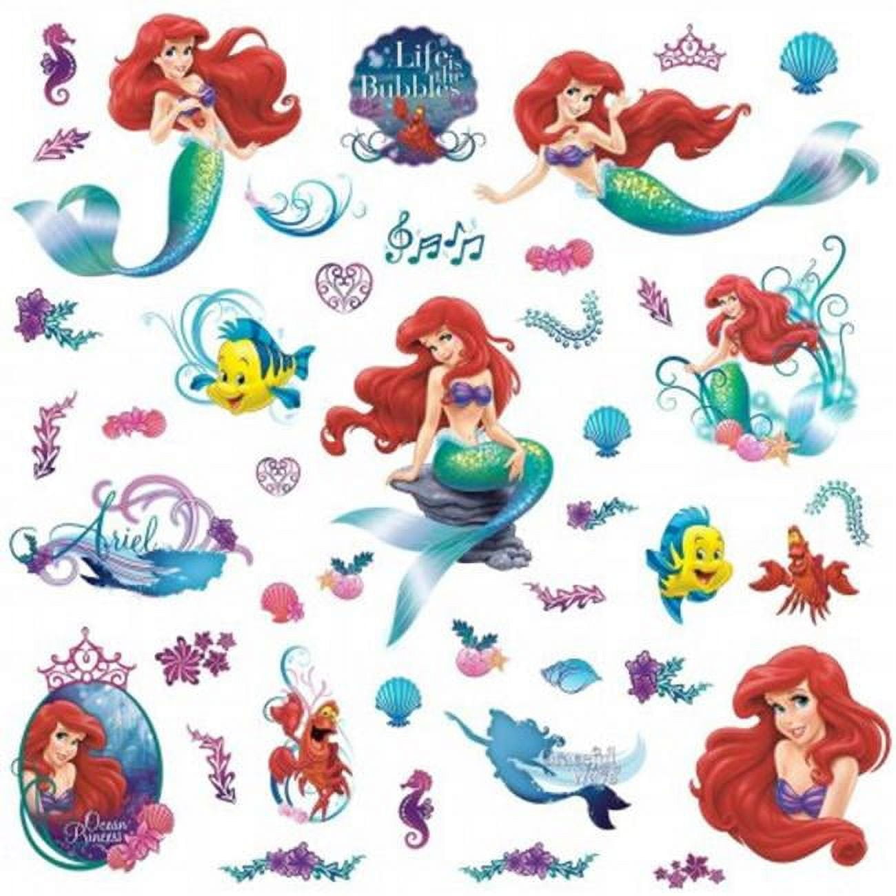 Room Mates RMK2347SCS The Little Mermaid Peel And Stick Wall Decals ...