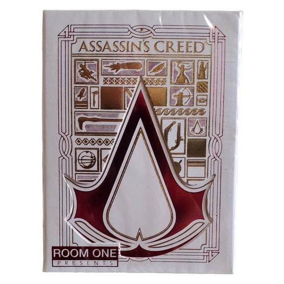 Room One Assassin's Creed Legacy Playing Cards, White Hidden Blade Edition, Poker Size Collectible Card Deck with Custom Artwork and Embossed Foil Sleeve
