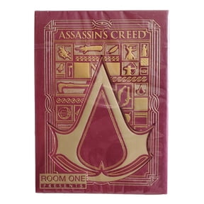 Room One Assassin's Creed Legacy Ver. II Playing Cards, Garnet Hidden Blade Edition, Poker Size Collectible Card Deck with Custom Artwork and Embossed Foil Sleeve, Red