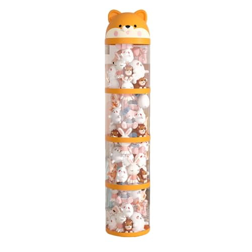 Room Organizer, Stuffed Animal Storage Tube, with/Without Wheels, PET Transparent Stuffed Animal Tube, Doll Storage Bucket, Toy Box, Large Doll Display Bucket with Lid for Bedroom, Living Room