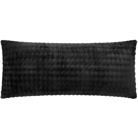 Room Revival Black Bubble Body Pillow, 48"x20"