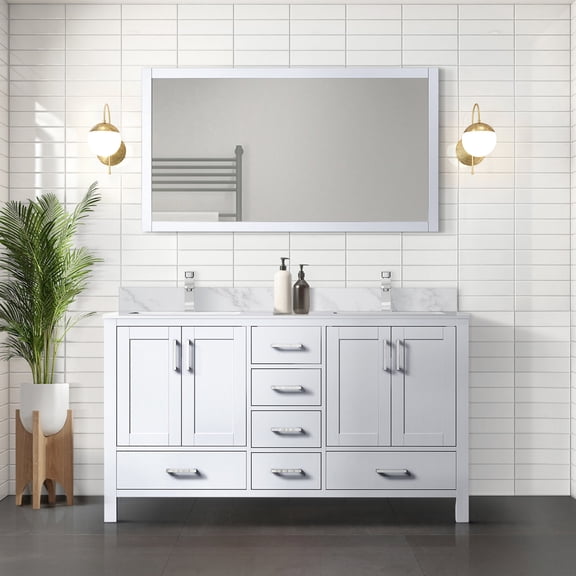 Room - Saving and Useful - 60 - inch Double Bath Vanity Offering Plenty of Storage Space