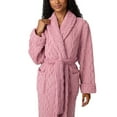 thumbnail image 1 of Room Service Women's Cable Knit Cozy Wrap Robe with Pockets (PINK/X-Small), 1 of 7
