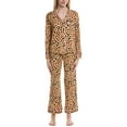 thumbnail image 1 of Room Service womens  2pc Charlotte Sleep Set, s, Tan, 1 of 3