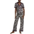 thumbnail image 1 of Room Service womens  2pc Pant & Shirt Pajama Set, XXS, Black, 1 of 3