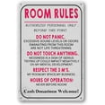 thumbnail image 1 of Room Sign For Teen Girls Bedroom Door Decor Teen Boy Room Signs Girl Room Rules Signs Dorm Wall Accessories Cool Things For Teens Funny Metal Tin Sign Gaming Decor 12 X 8 In, 1 of 7