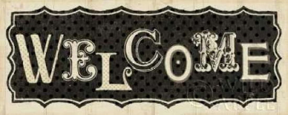 Room Signs IV - Welcome Canvas Art - Pela Studio (10 x 20)