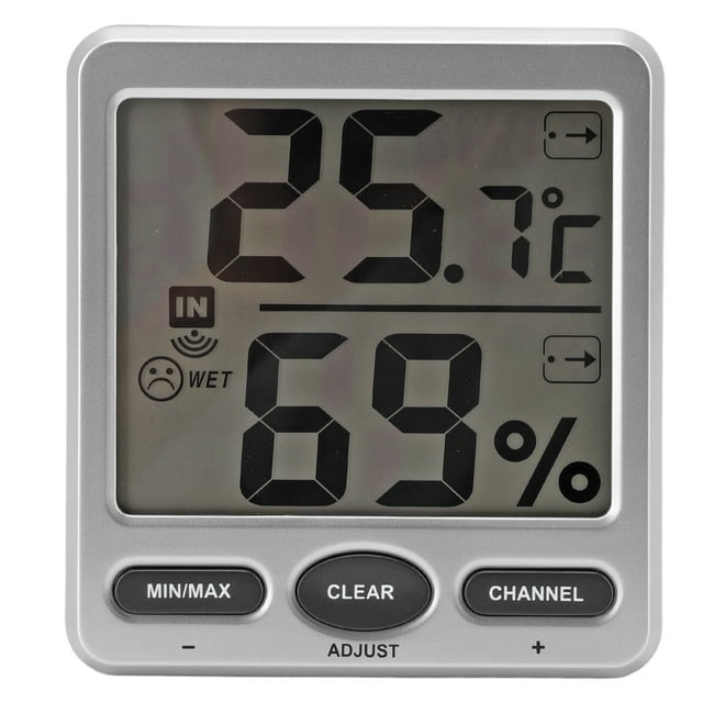 Room Thermometer Large Screen Comfort Level Indicator 24 Hours Record