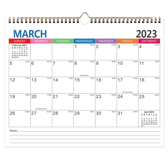 Sturdy Room Wall Calendar with Monthly Appointment Notes, Hanging Wall Calendar for Home and Office Organization