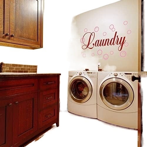 Room Wall Quote Bubble Wall Decal Wall Sticker Wall Graphic Wall Mural Laundry Room Art Decoration